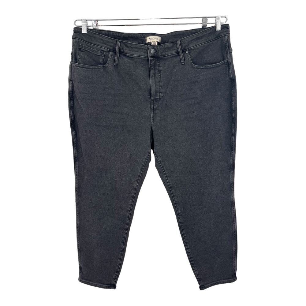 Madewell Jeans 10" High rise skinny denim dark gray size 28W NEW